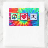 Frieden, Liebe, Yoga Rechteckiger Aufkleber (Tasche)