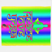 Frieden Liebe Yoga Regenbogen Absichten Fleecedecke (Vorderseite (Horizontal))