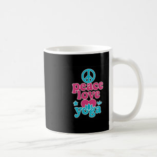 Frieden Liebe Yoga Retro Lotus Herz Grafik Kunst Kaffeetasse