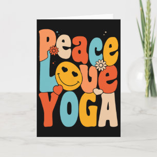 Frieden Liebe Yoga Retro Yoga Mütter Yoga Oma Karte