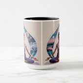 Frieden, Liebe, Yoga" Tasse (Zentrum)