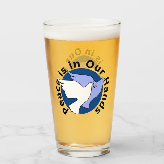 FRIEDEN LIEGT IN UNSERER HAND GLAS (Vorne (Gefüllt))