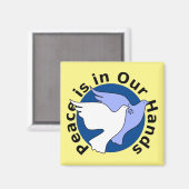 FRIEDEN LIEGT IN UNSERER HAND MAGNET (Vorderseite/Rückseite)