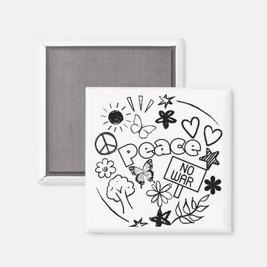Frieden Magnet (Vorderseite/Rückseite)