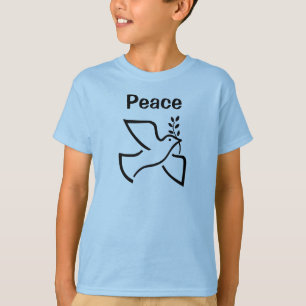 Frieden mit dem T - Shirt der Taubenjungen