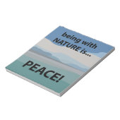 Frieden mit der Natur zu sein ist Frieden Notizblock (Rotiert)