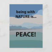Frieden mit der Natur zu sein ist Frieden Postkarte (Vorderseite)