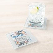 Frieden mit dir glasuntersetzer (Schrägansicht)