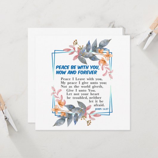 Frieden mit dir karte (Vorderseite/Rückseite Beispiel)