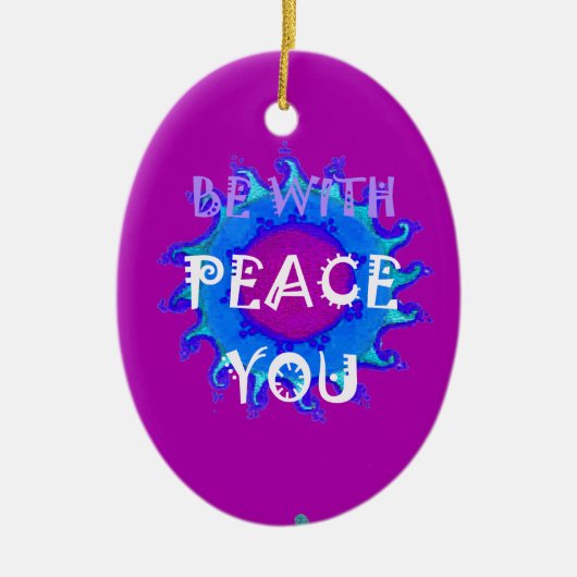 Frieden mit dir keramik ornament (Vorne)