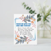 Frieden mit dir postkarte (Stehend Vorderseite)