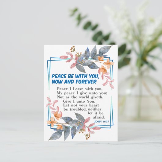 Frieden mit dir postkarte (Stehend Vorderseite)