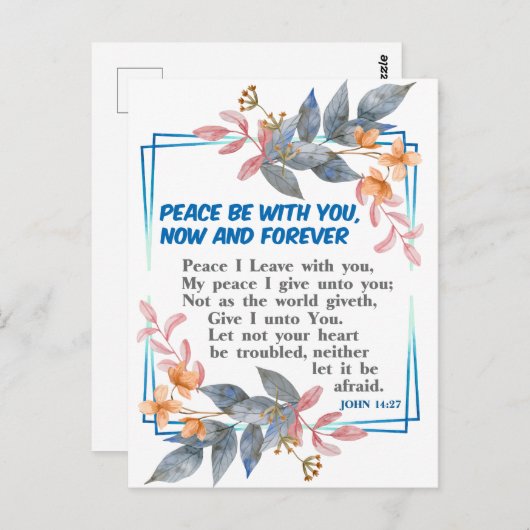 Frieden mit dir postkarte (Vorne/Hinten)