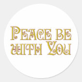 Frieden mit dir runder aufkleber (Vorderseite)