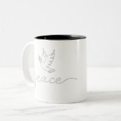 FRIEDEN MIT DOVE ZWEI-TONE-TASSE ZWEIFARBIGE TASSE (Vorderseite Links)