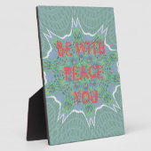 Frieden mit Ihnen inspirierender Grafik-Text Fotoplatte (Seite)