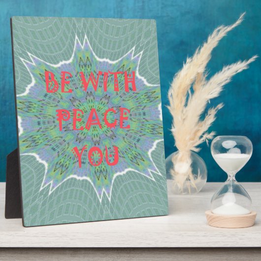 Frieden mit Ihnen inspirierender Grafik-Text Fotoplatte (Seite)