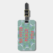 Frieden mit Ihnen inspirierender Grafik-Text Gepäckanhänger (Vorderseite vertikal)