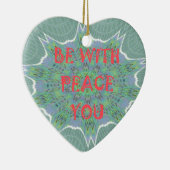 Frieden mit Ihnen inspirierender Grafik-Text Keramikornament (Rechts)