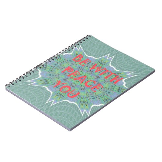 Frieden mit Ihnen inspirierender Grafik-Text Notizblock (Linke Seite)