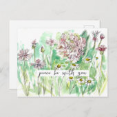 Frieden mit Ihnen Sommerferien Wildblumen Postkarte (Vorne/Hinten)