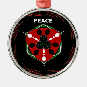 "Frieden: mit Schild-Emblem" Kunstdruck Ornament Aus Metall