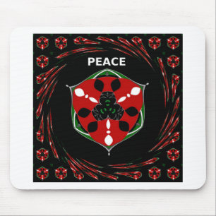 "Frieden: mit Schild-Emblem" Kunstprint Mousepad