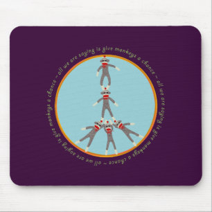Frieden Monkeys Mausunterlage Mousepad