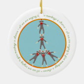 Frieden Monkeys Verzierung Keramik Ornament (Hinten)