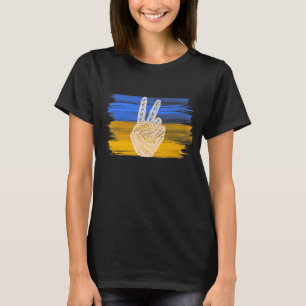 Frieden nicht Krieg Frieden machen Handzeichen 6 T-Shirt