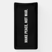 Frieden nicht Krieg Schwarz-weißer Text minimalist Banner (Vertikal)