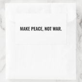 Frieden nicht Krieg weißen minimalistischen Brauch Rechteckiger Aufkleber (Tasche)