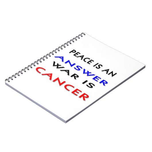 Frieden Notizblock (Linke Seite)