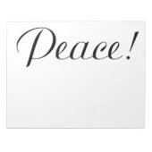 FRIEDEN NOTIZBLOCK (Vorderseite)