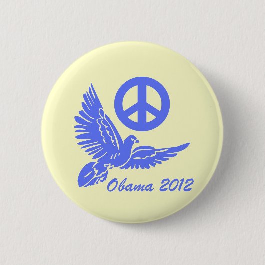 Frieden Obama 2012 Button (Vorderseite)