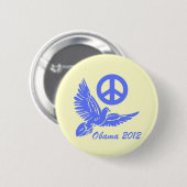Frieden Obama 2012 Button (Vorne & Hinten)