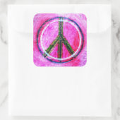 ...Frieden...Originalkunst durch Farben... Quadratischer Aufkleber (Tasche)