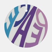 FRIEDEN ORNAMENT AUS GLAS (Rückseite)