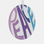 FRIEDEN ORNAMENT AUS GLAS (Vorderseite Rechts)