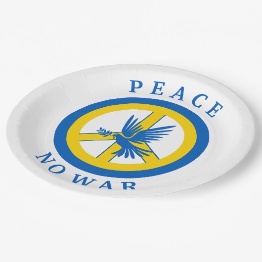 Frieden Pappteller (Schrägansicht)