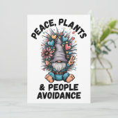 Frieden, Pflanze und die Vermeidung von Menschen Einladung (Stehend Vorderseite)