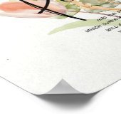Frieden-Philipper 4:6 Orange floral Poster (Ecke)