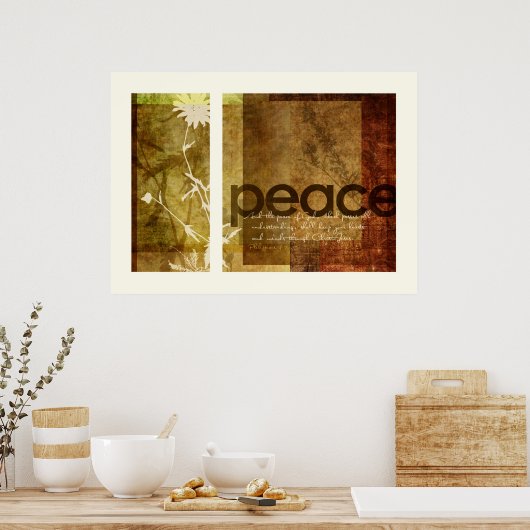 Frieden | Philippinen 4:7 Poster (Küche)