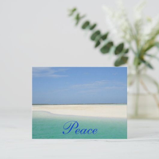 Frieden Postkarte (Stehend Vorderseite)