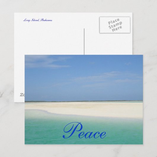 Frieden Postkarte (Vorne/Hinten)