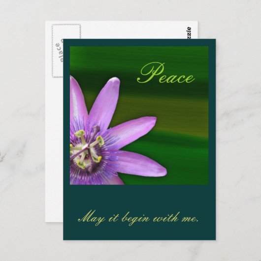 Frieden Postkarte (Vorne/Hinten)