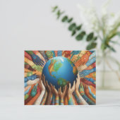 Frieden Postkarte (Stehend Vorderseite)