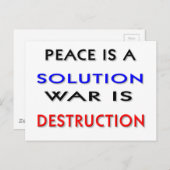 Frieden Postkarte (Vorne/Hinten)