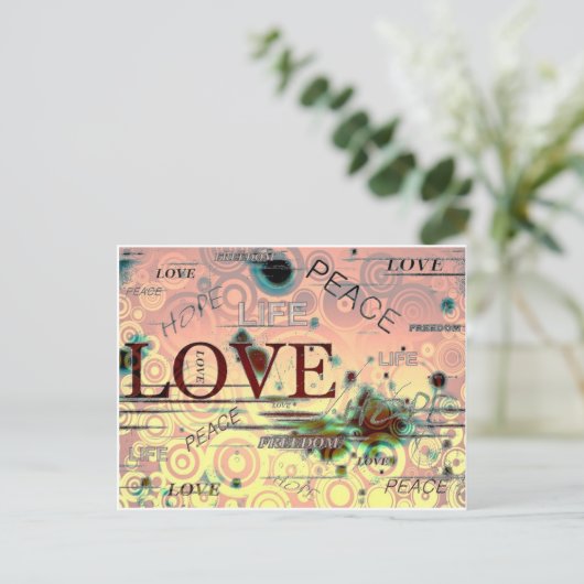 Frieden Postkarte (Stehend Vorderseite)