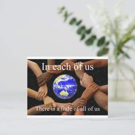 Frieden Postkarte (Stehend Vorderseite)